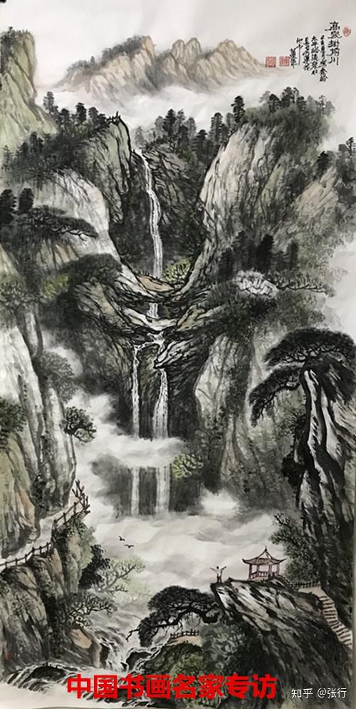 专访中国西安市山水画家萧军先生全媒体记者:张行方 高华芬萧军