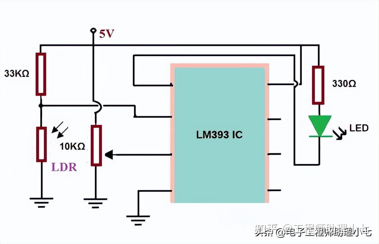 lm393是什么芯片?工作原理 引脚功能 应用电路实例,一文读懂 - 知乎