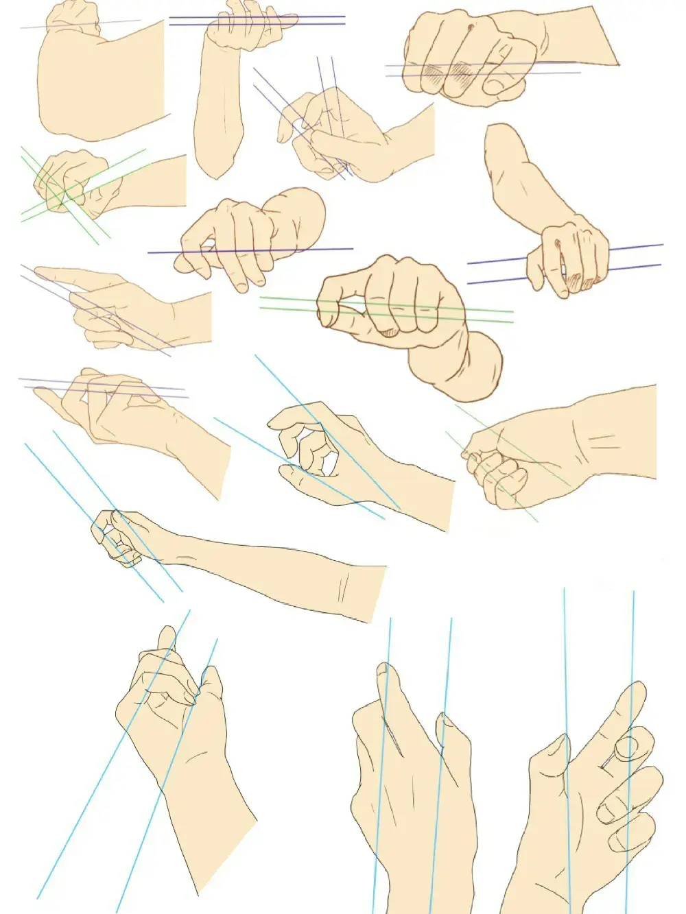 绘画教程超实用手部绘制教程and上百种手部参考素材不能错过