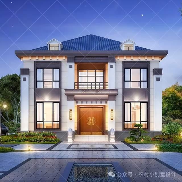 30款带阁楼二层新中式自建房别墅，2025回乡建房首选别墅效果图 - 知乎