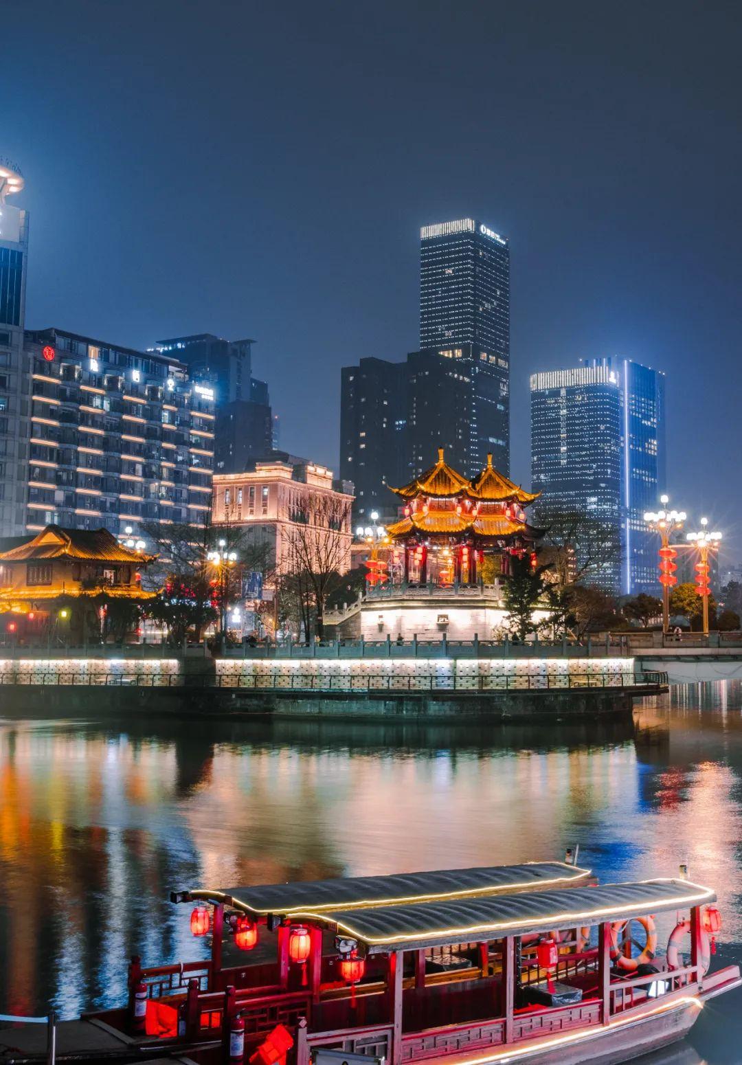 武侯邀您一起来看今晚的锦江夜景