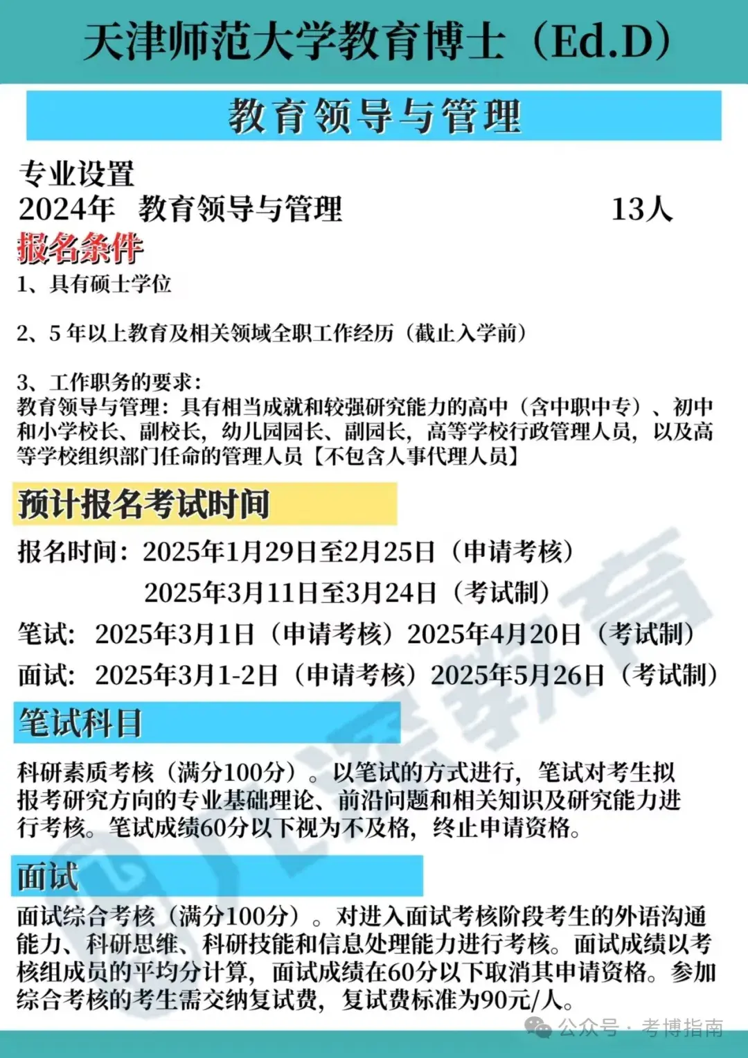 【考博】25年天津师范大学教育博士备考解析、报考指导 - 知乎