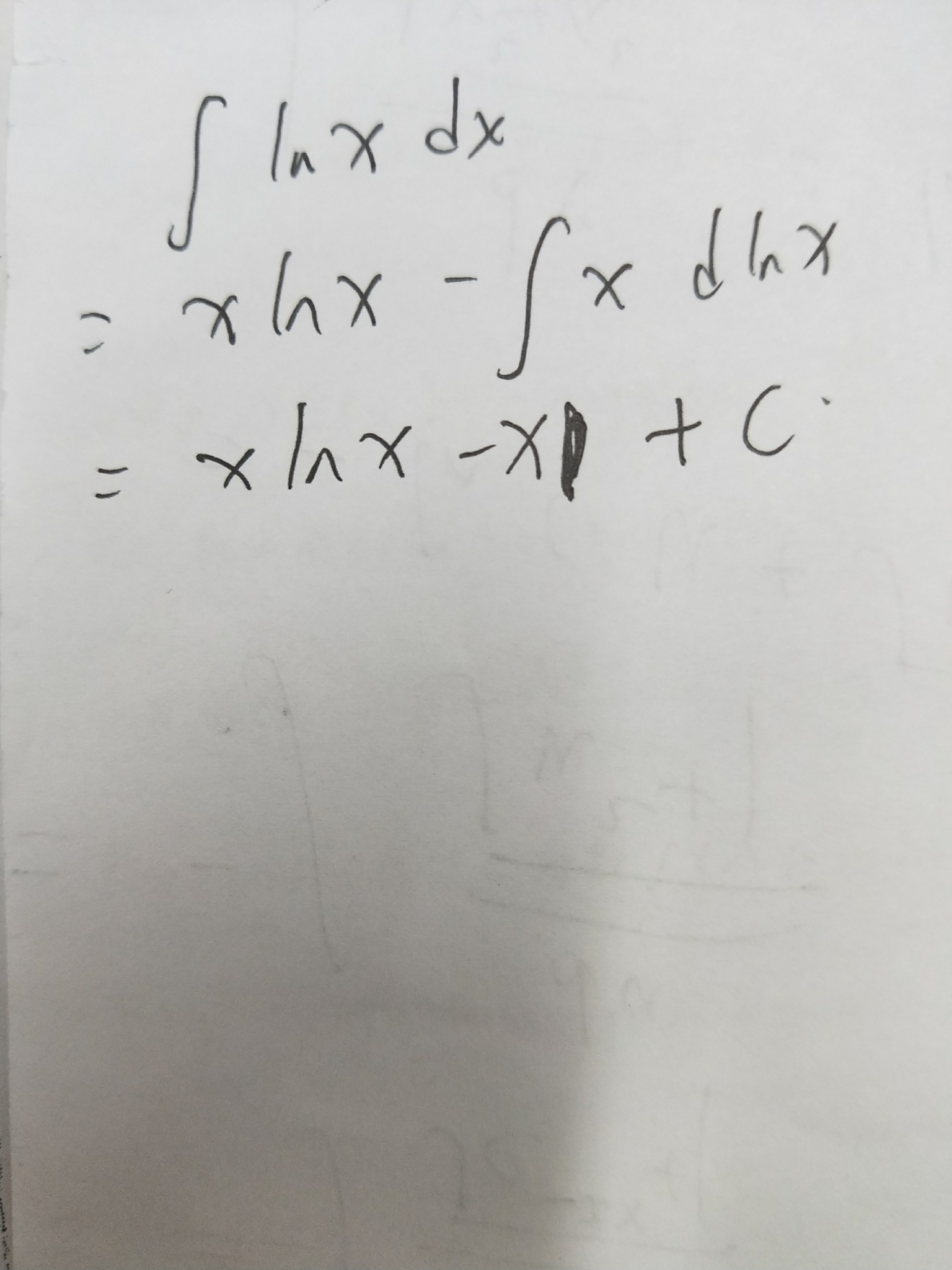 lnx的原函数 - 知乎