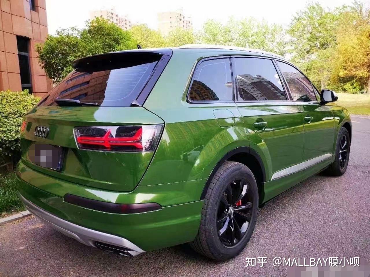 奥迪q7改色索诺玛绿真的是春回大地的感觉