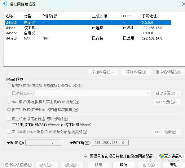 vmware全网卡设置(桥接+NAT+仅主机,在一台机器满设置) - 知乎