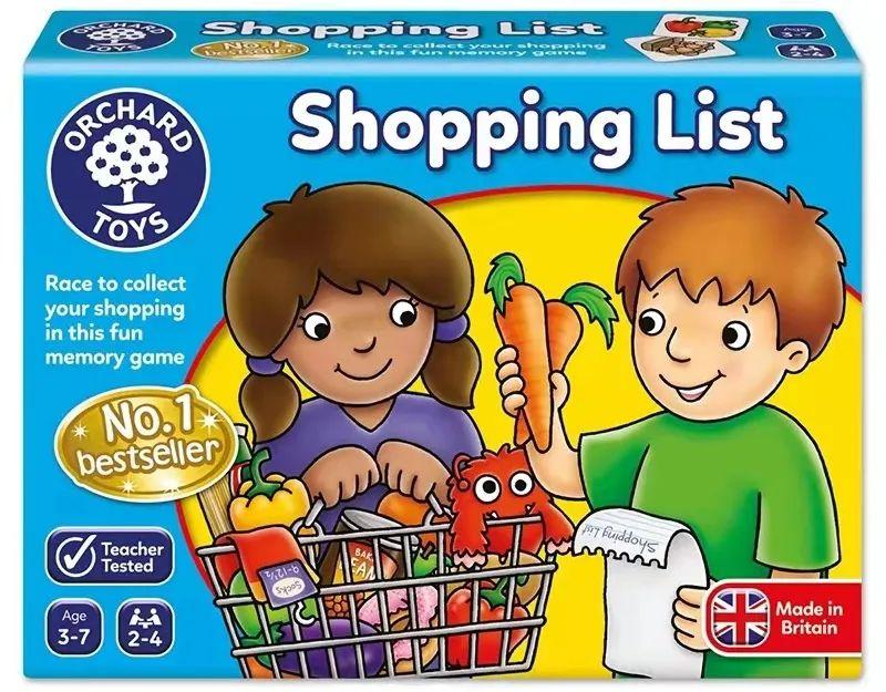 照着清单列表,挑选需要购买的物品卡片装到购物车里.