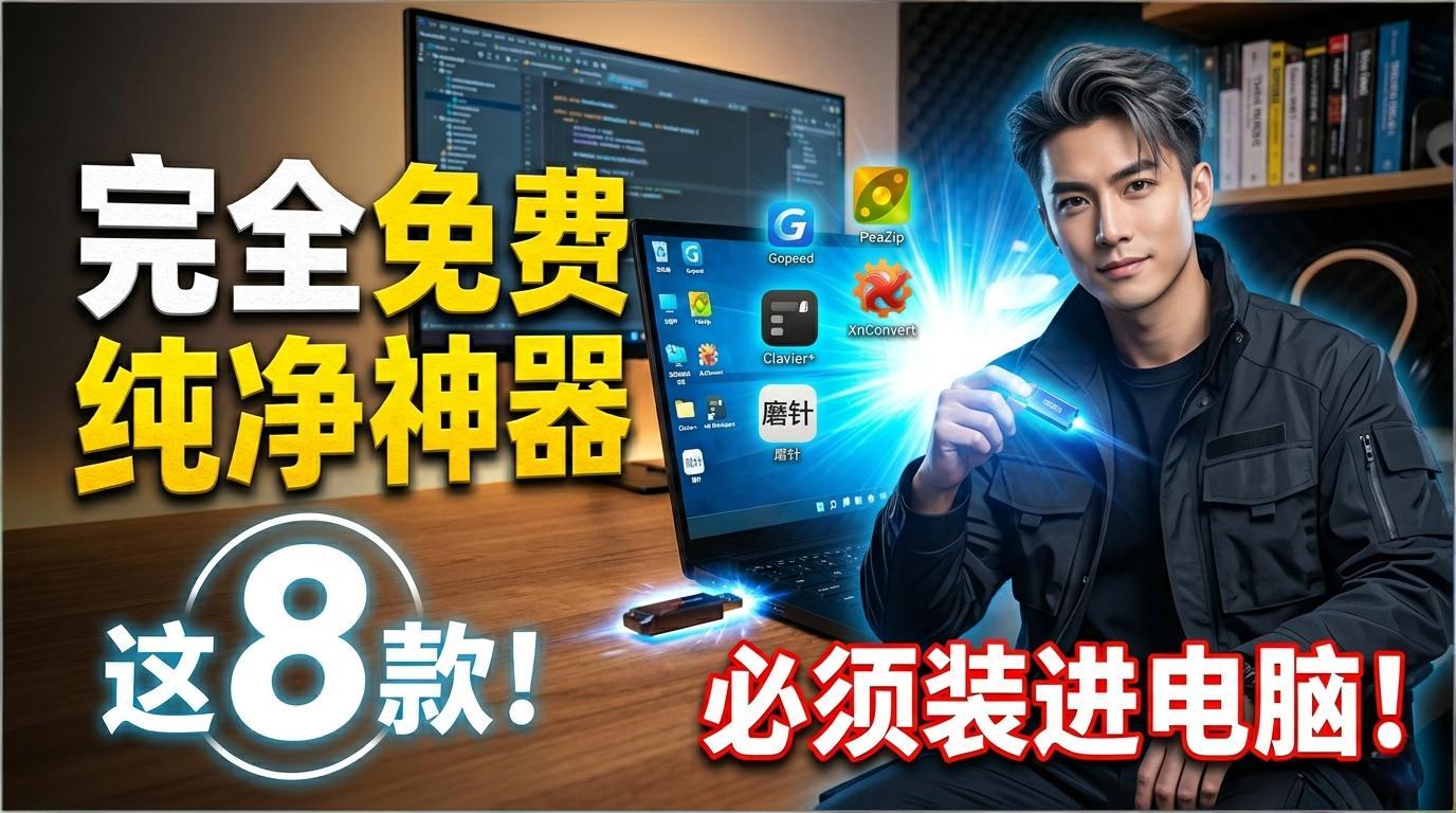 翻遍全网才找齐!这8款完全免费的纯净神器,每一个都舍不得删,太良心了