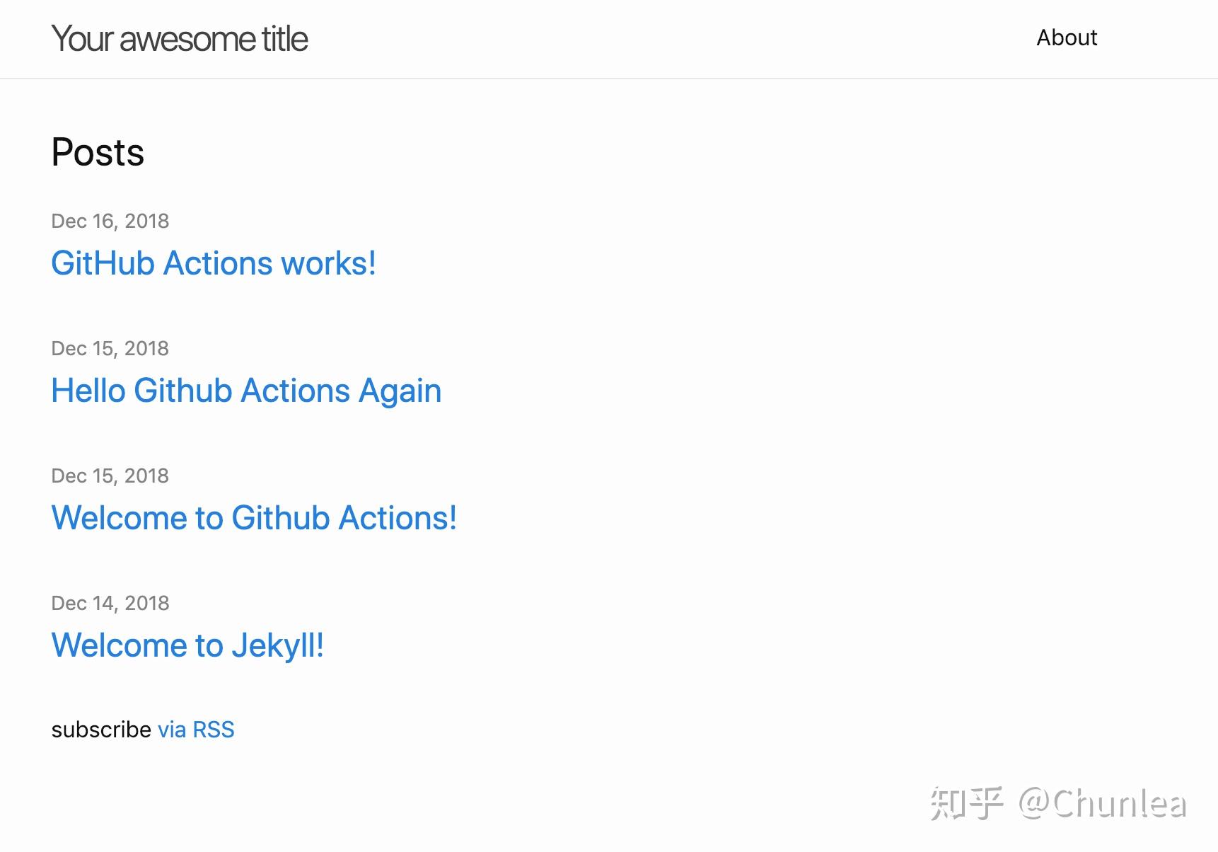 github actions 初体验