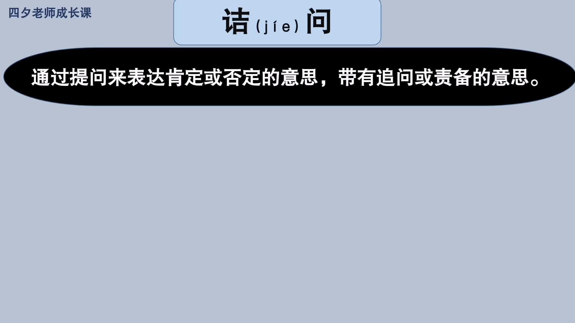 修辞手法:诘问,即反诘