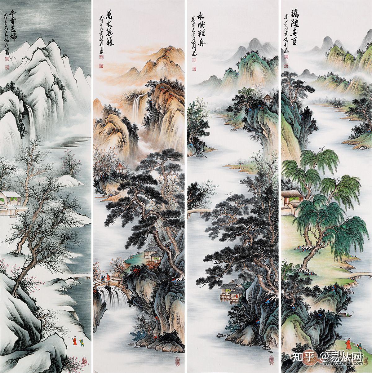 画家张利山水画作品赏析:形神交融,天我合一 - 知乎