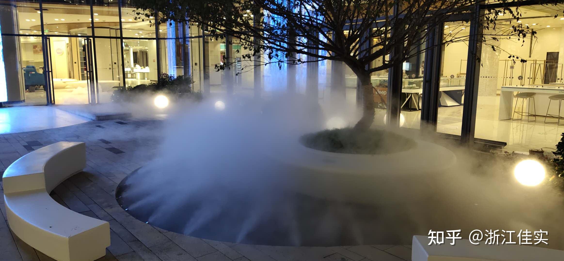 商场喷雾造景案例人造雾景观喷雾优势与特点