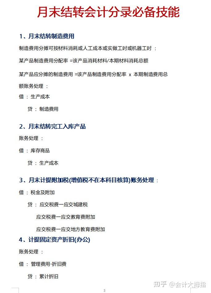 熬夜整理：月末结转流程及详解，附月末结转会计分录+月末月初工作流程及重点事项+结账关键事项检查表！ - 知乎