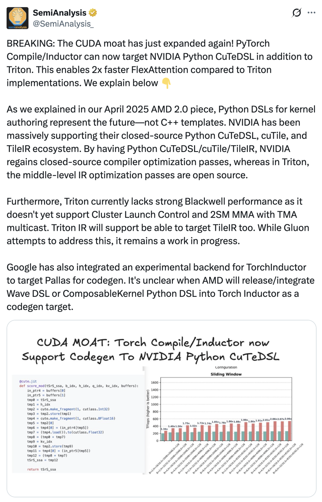 Cutile Python CUDA初始团队成员锐评cuTile「专打」Triton,Tile范式能否重塑GPU编程生态竞争格局 - 知乎