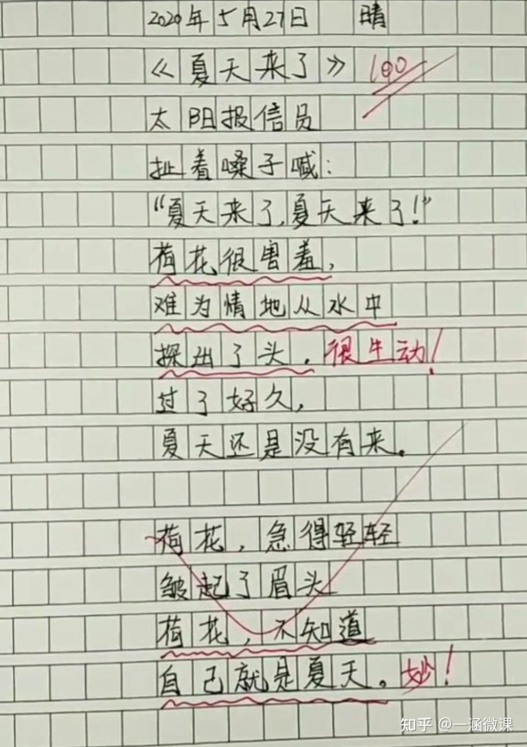 那些令人赞不绝口的小学生作文