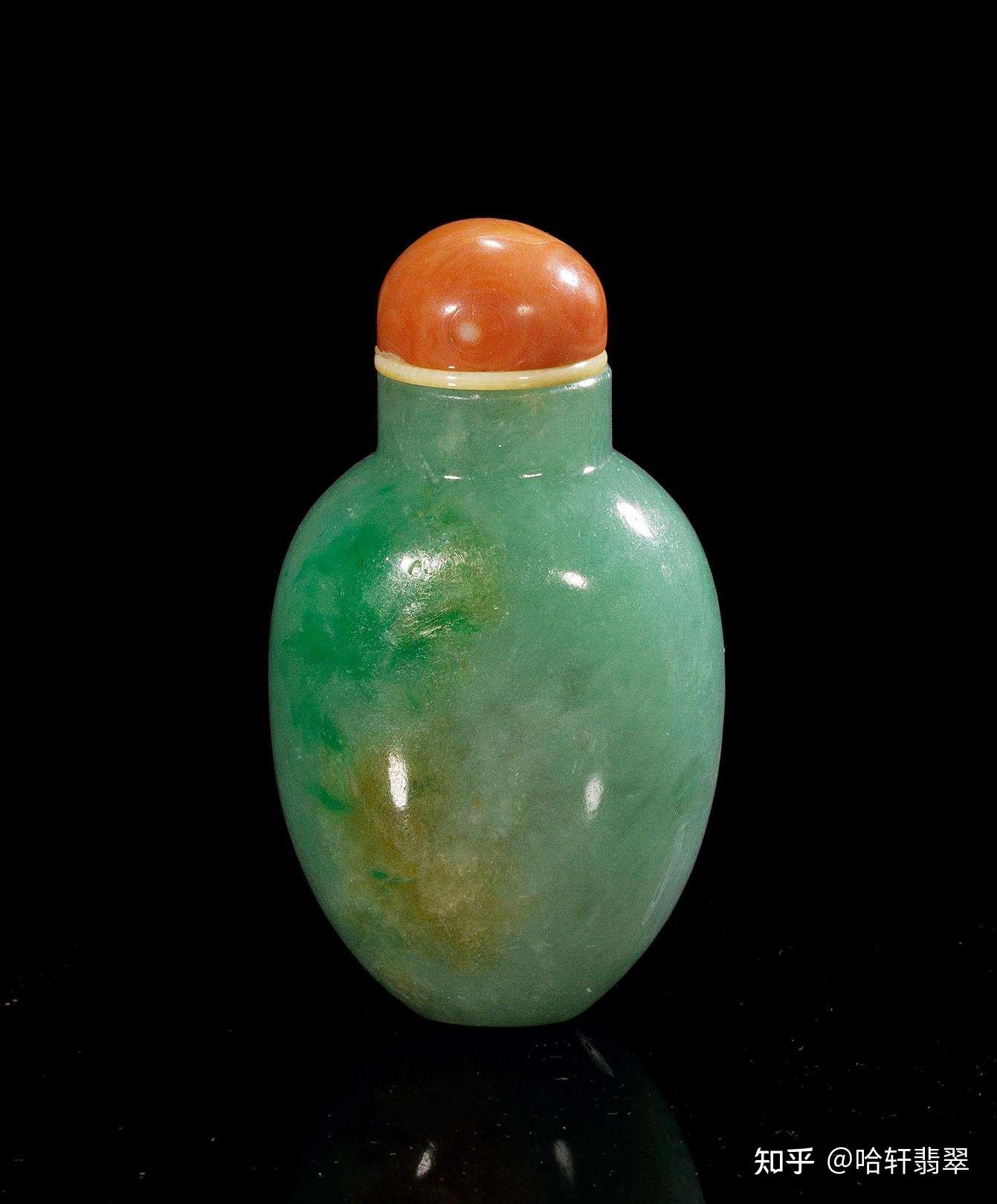 【玉】　★ 玉器 翡翠鼻煙壺 ★　清朝期　銅嵌藍宝 四方素彫　文房珍玩 翠玉素面鼻煙壺-宇珍國際藝術| Yu Jen Taipei極可愛翫:亞洲重要私人