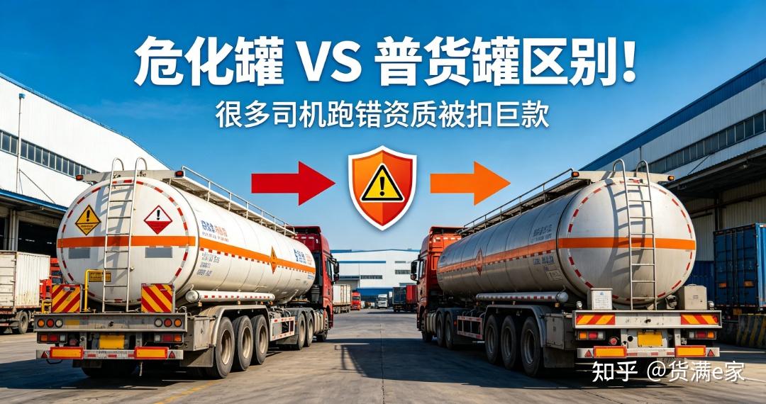 危化罐 VS 普货罐区别!很多司机跑错资质被扣巨款