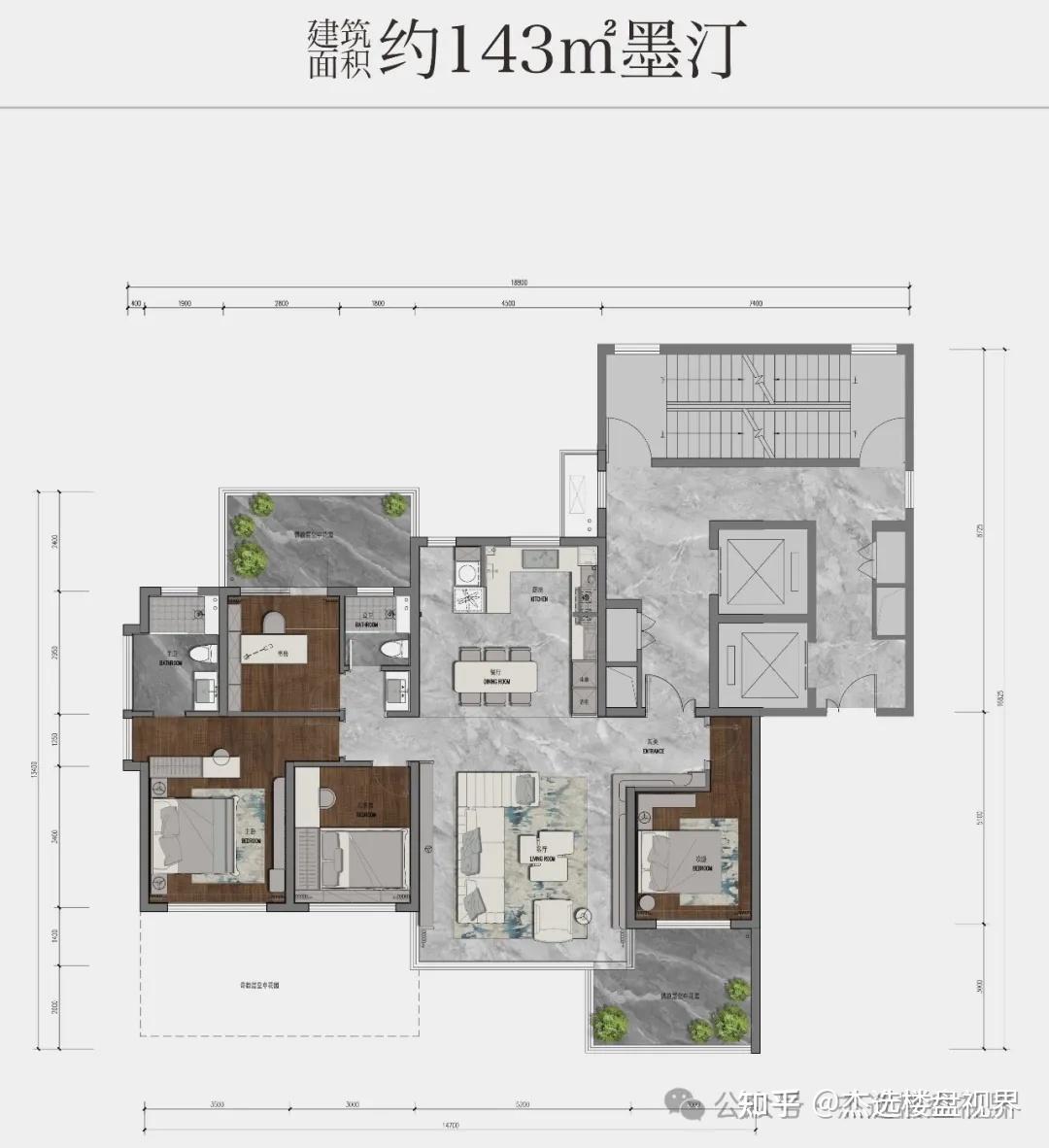 数字会说话!高新三期中海 招商 越秀143㎡户型「产品小测评」 - 知乎