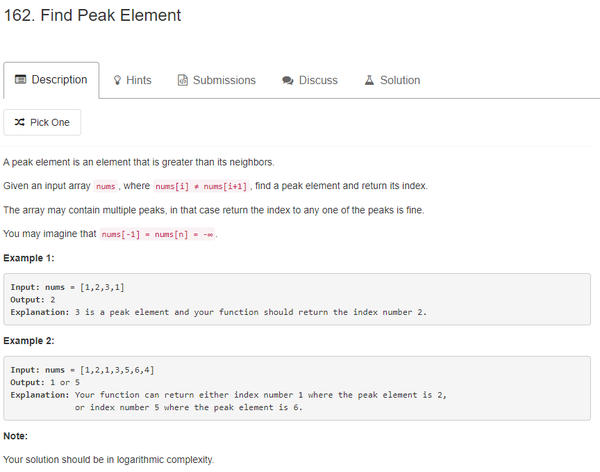 162-find-peak-element