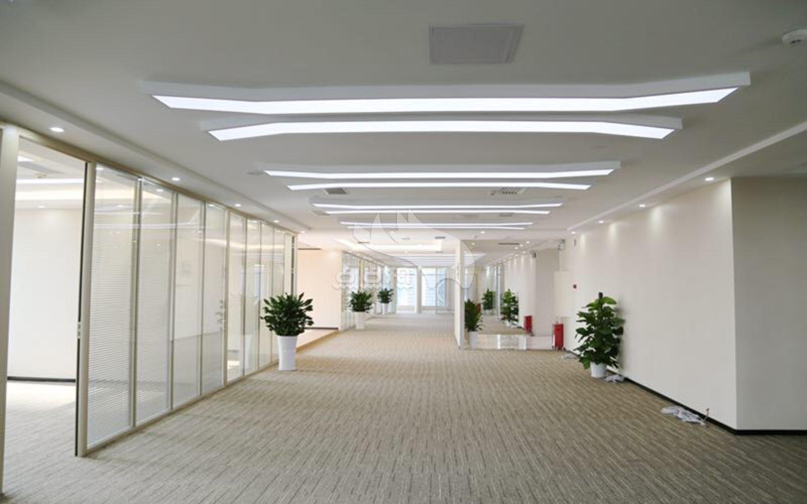 金融公司的装修要展现企业的实力,门面靠近电梯口,内部灯光充足明亮