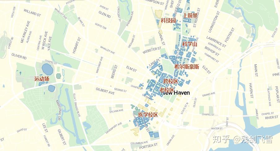 耶鲁大学位置地图图片