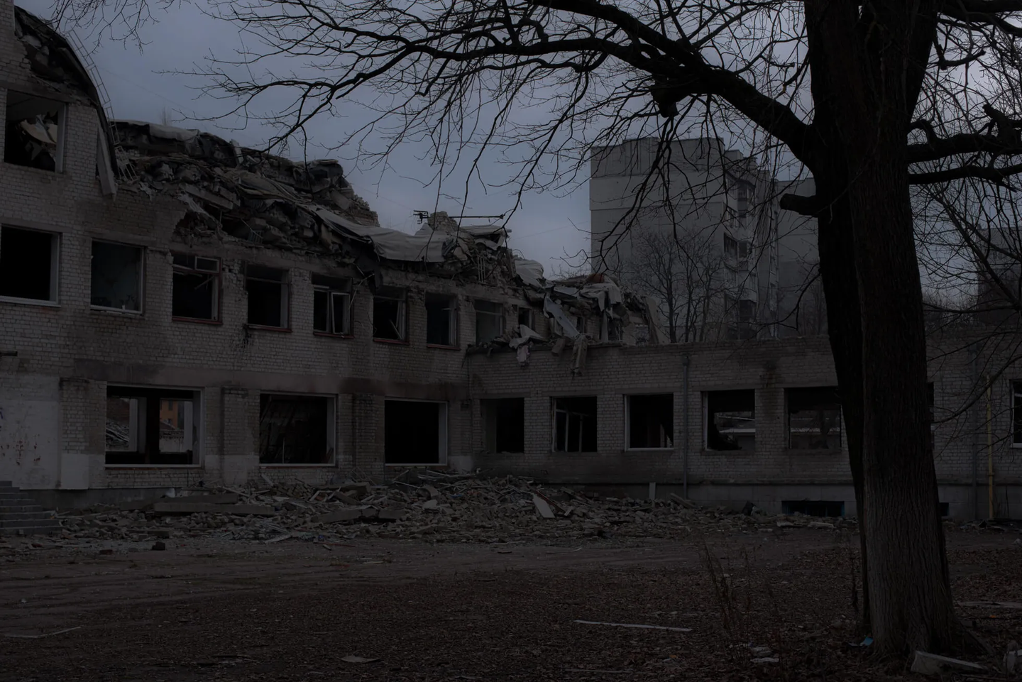 日托米尔被毁的校园