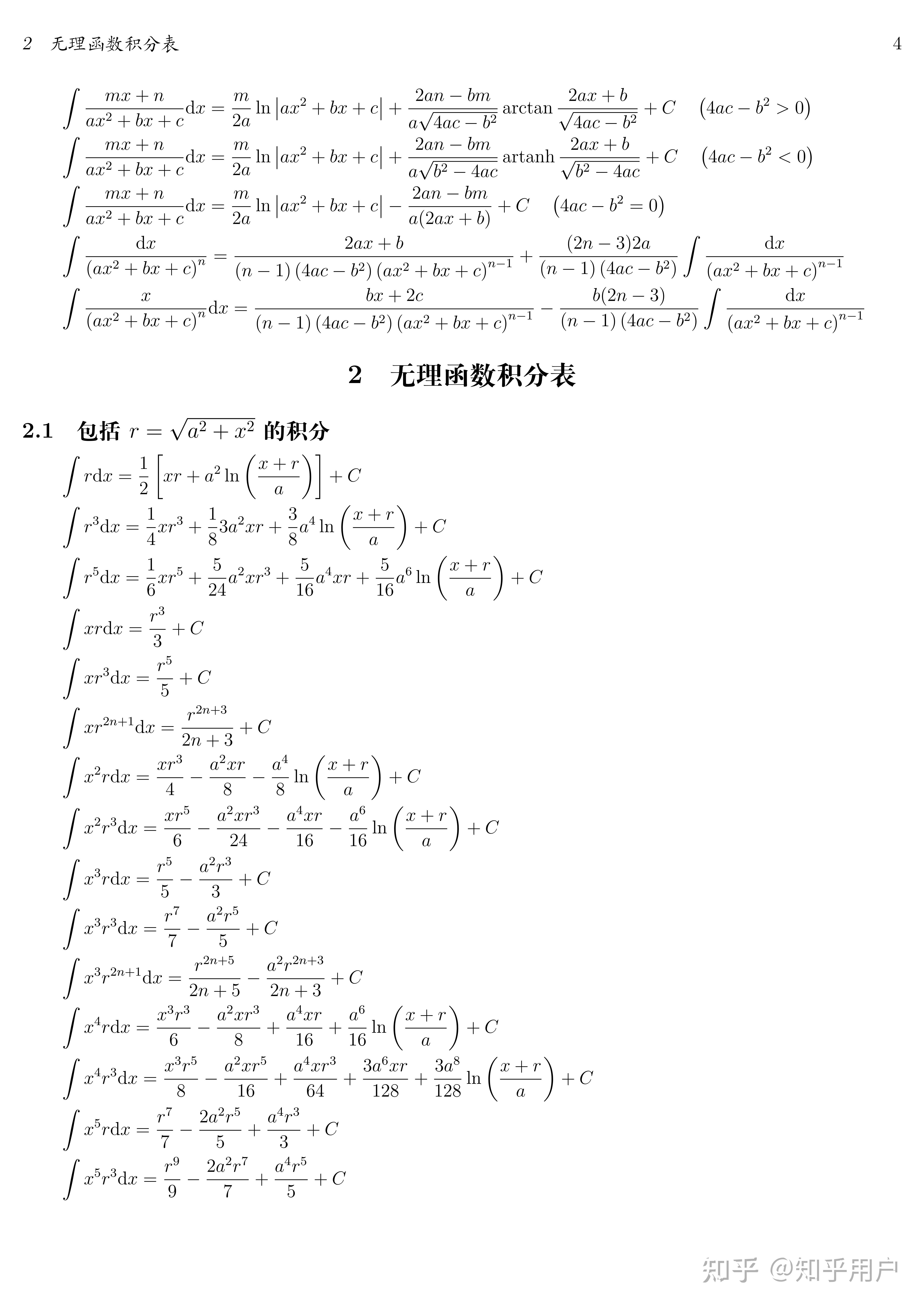 高数常用积分表图片图片