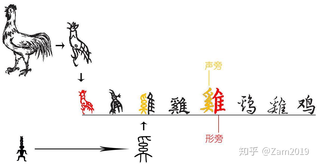 鸡的汉字演变过程图图片