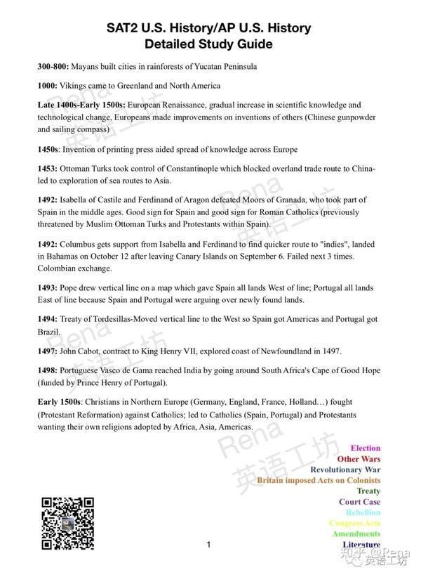 AP SAT2 4 Detailed Study Guide 