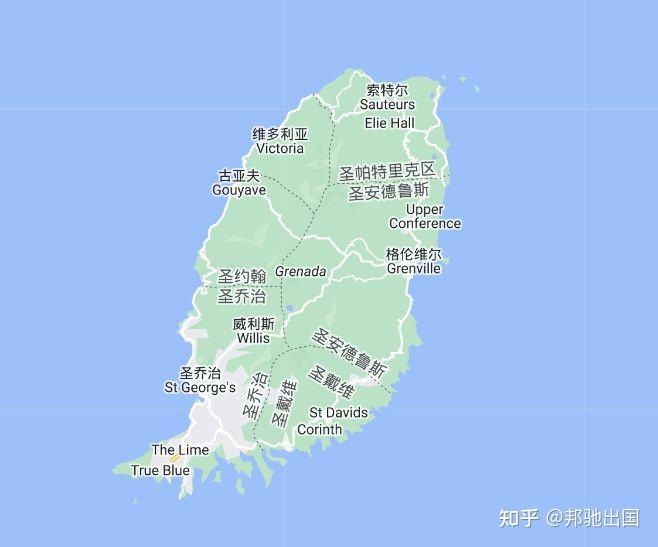 格林纳达地图 风景图片