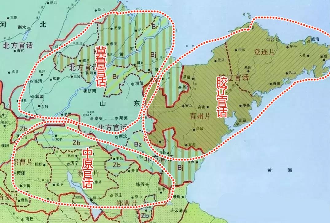 神奇地契合山东的分区划片发展竟然和方言有关