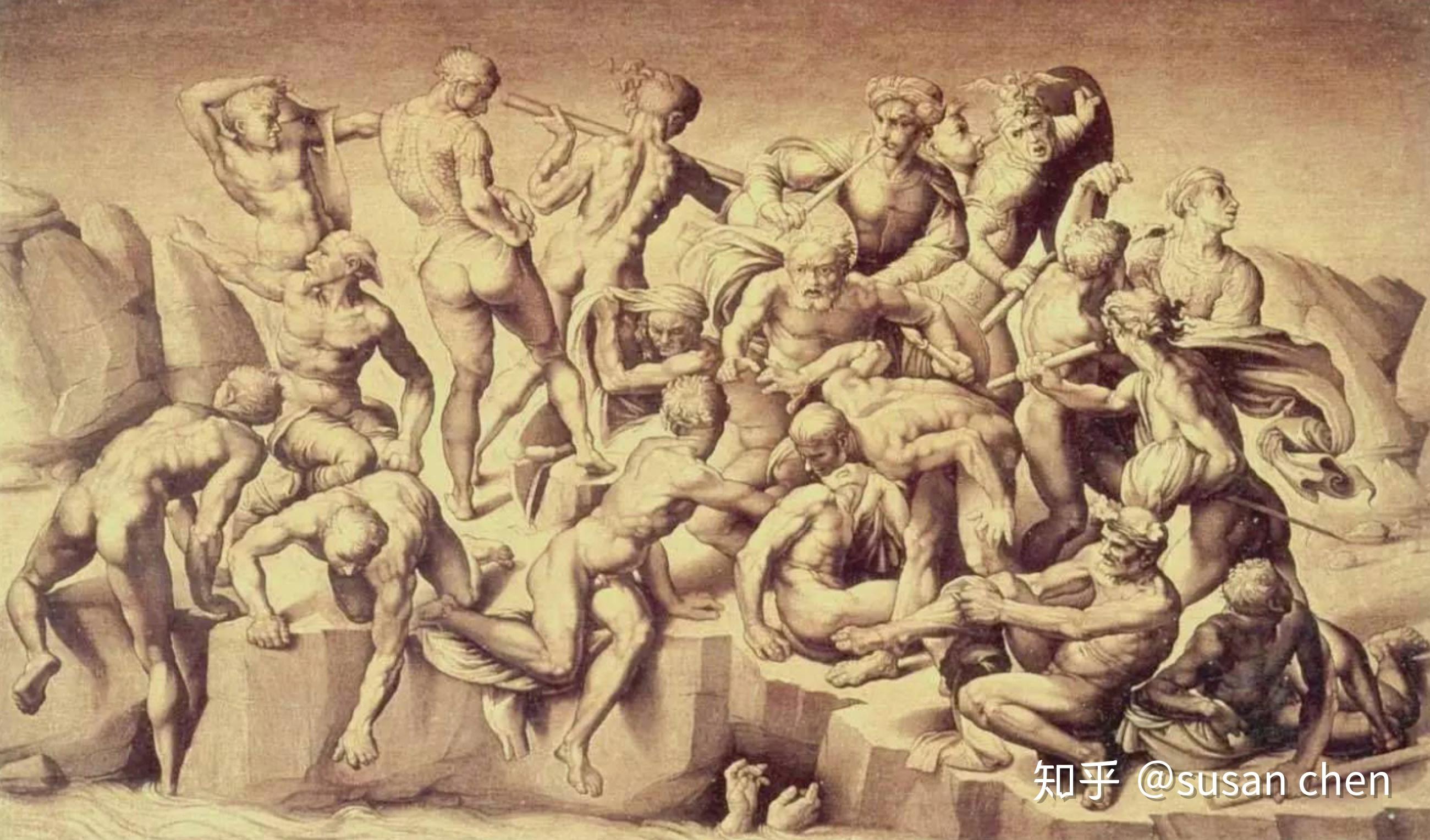 接到邀请后,米开朗基罗准备让达芬奇好好见识下作为雕塑家也可以在