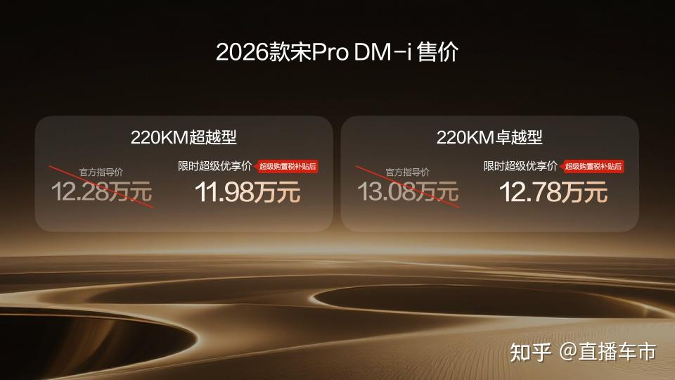 宋Pro DM-i 220km版上市 限时11.98万元起