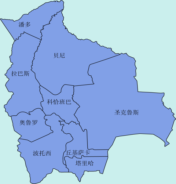 洲大陆腹地的玻利维亚,得名于拉丁美洲独立战争的著名领袖玻利瓦尔