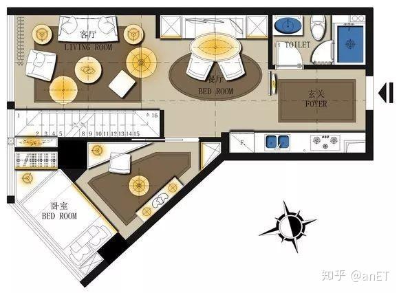 一个LOFT户型14个平面方案! !! - 知乎