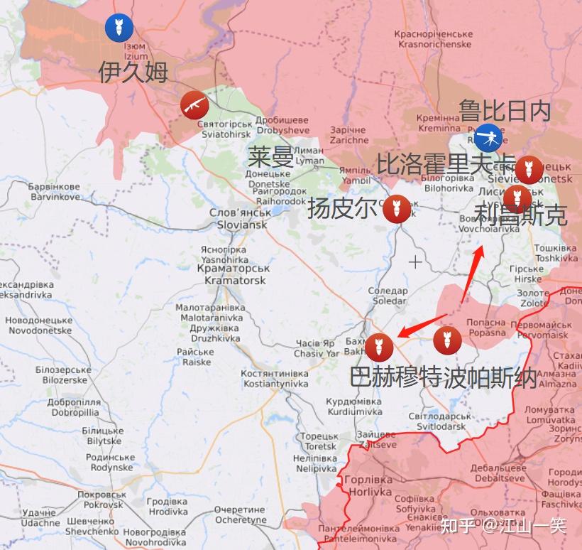 3,从莱曼,塞维尔斯克,利昌斯克,北顿涅茨克到波帕斯