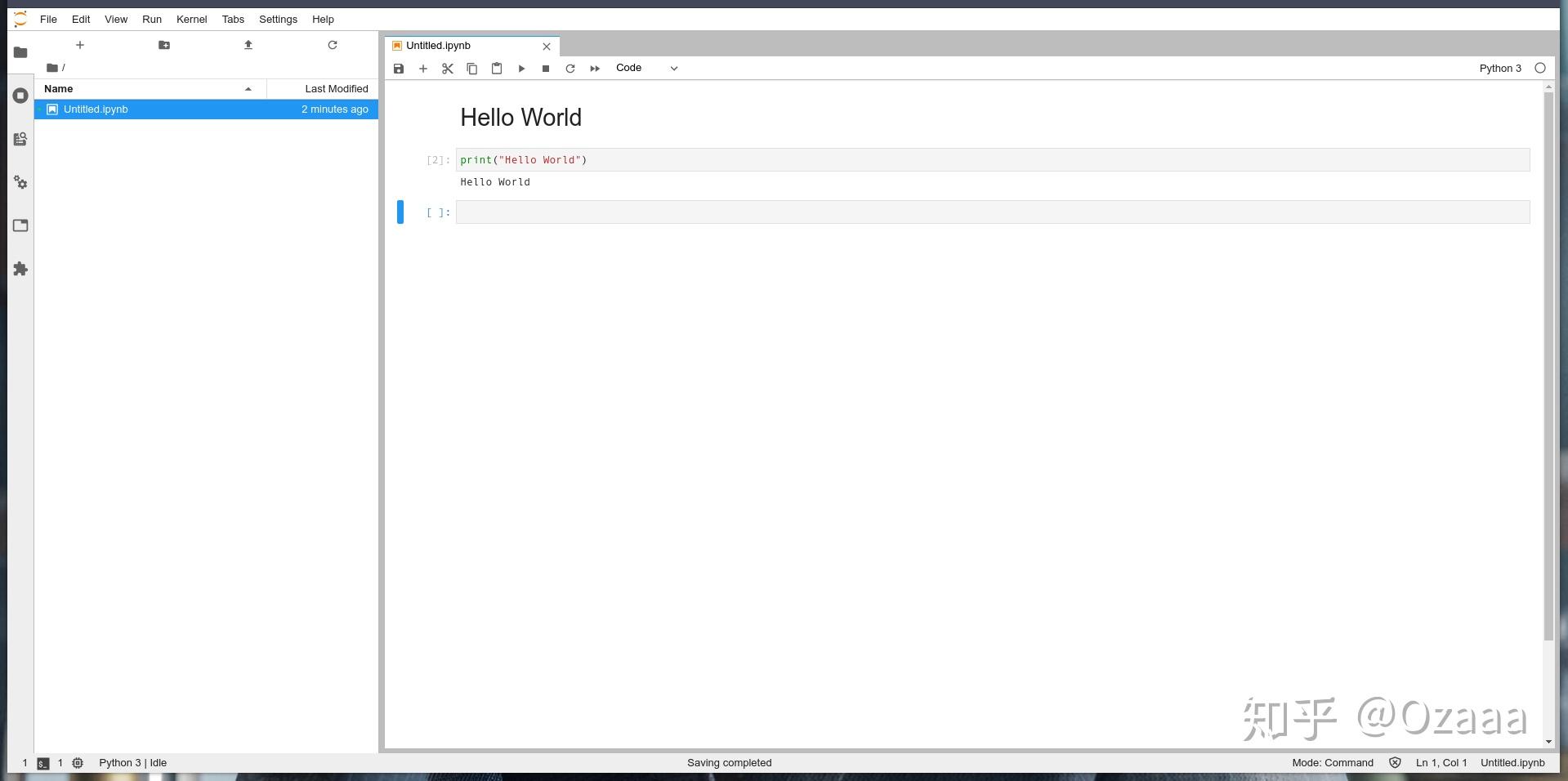 搭建 Jupyter Lab 知乎