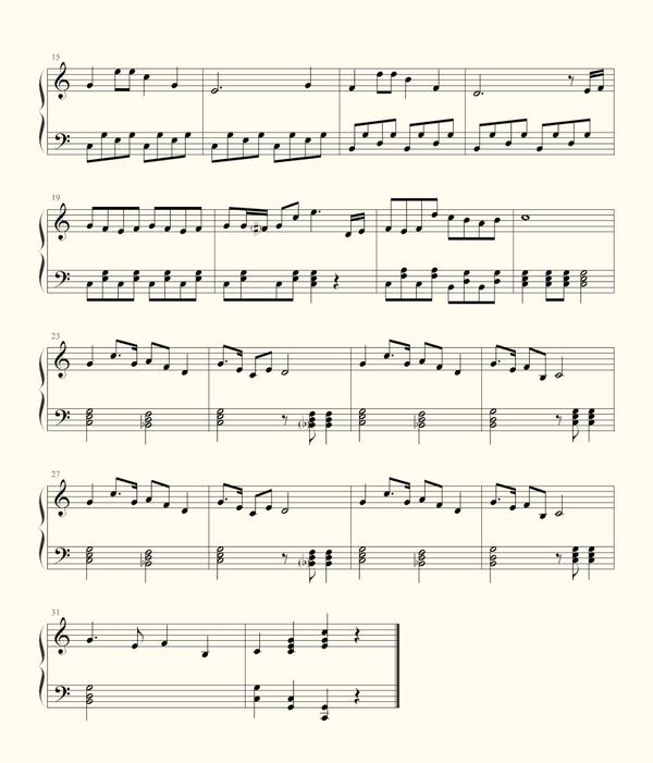 四四拍的歌曲的简谱中每小节的八分音符必须两个两个组合吗 知乎