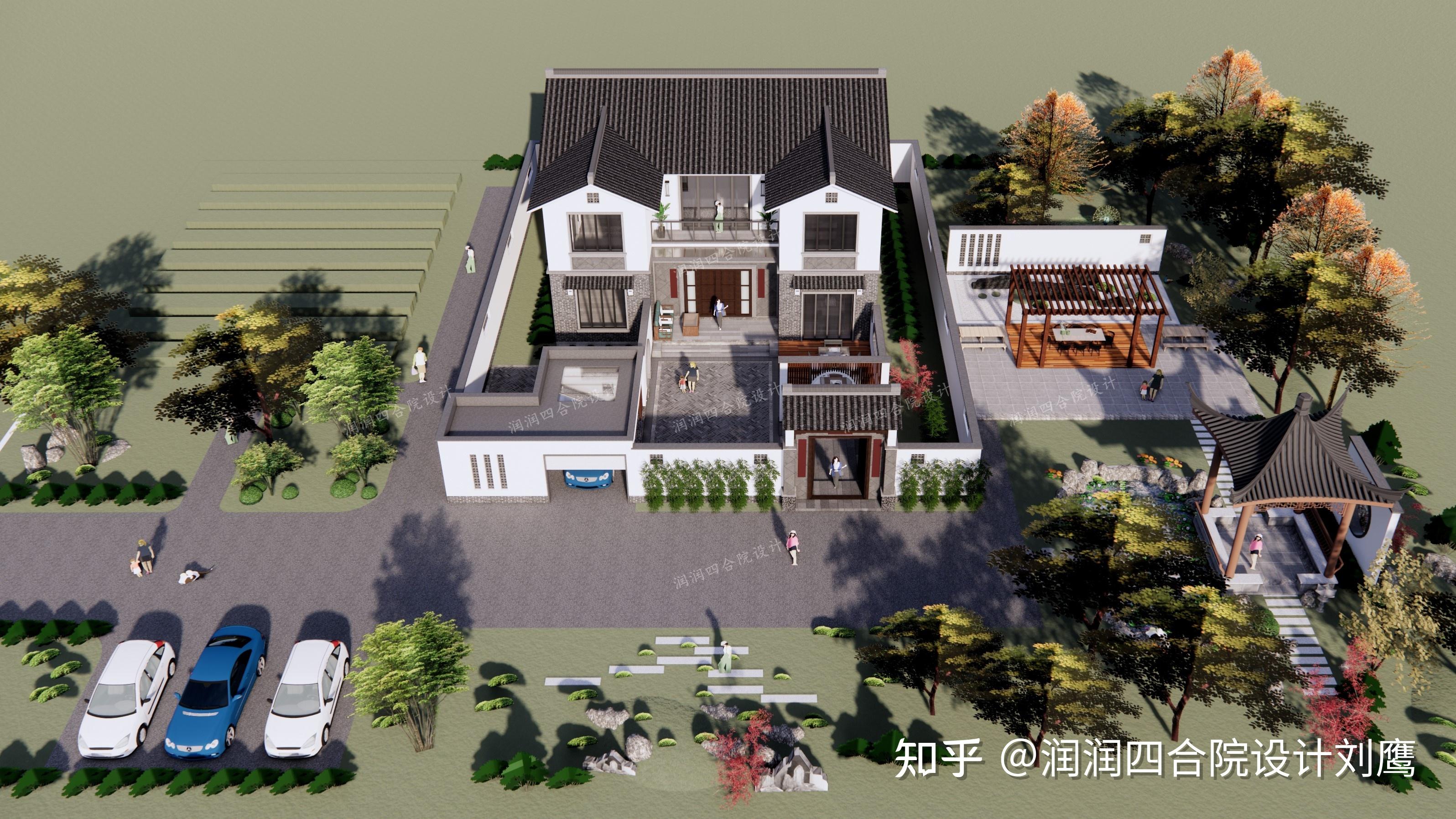 润润四合院设计:农村建中式,一定要看这4款现代四合院别墅设计方案含建成照片 - 知乎