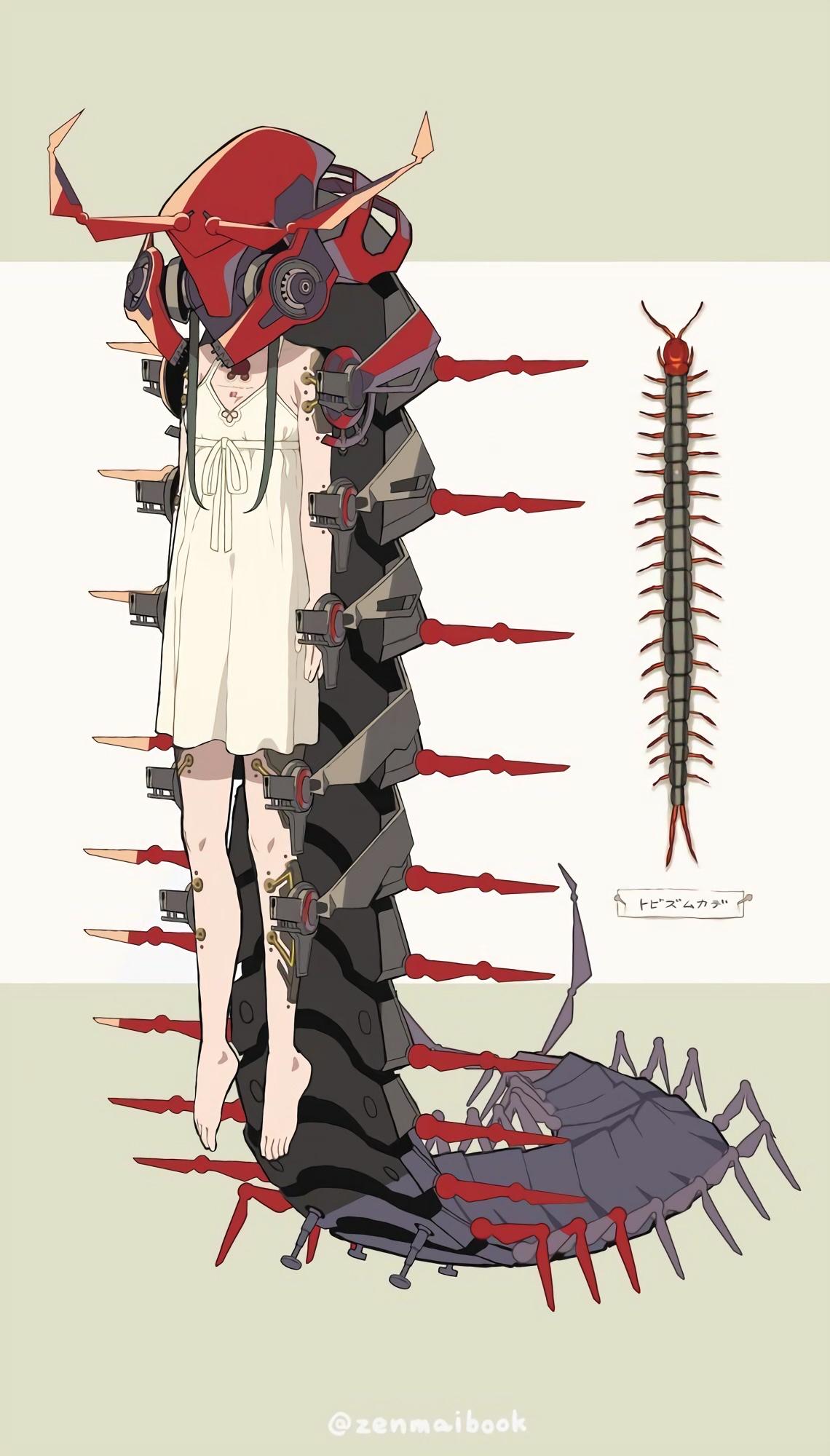 当昆虫少女遇到机甲蜈蚣少儿不宜纹白毒蛾太美了快来认领