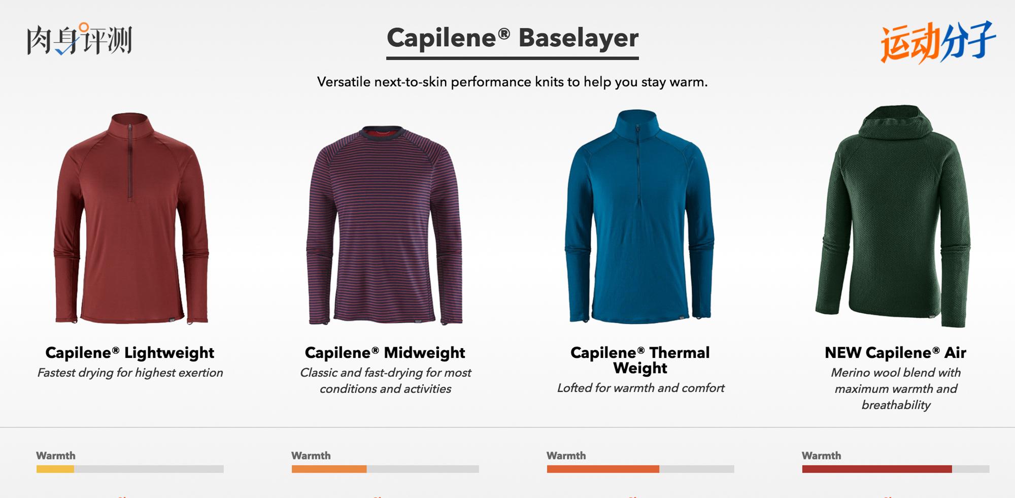 巴塔哥尼亚patagonia Capilene系列功能内衣，应该怎么选？肉身评测 知乎