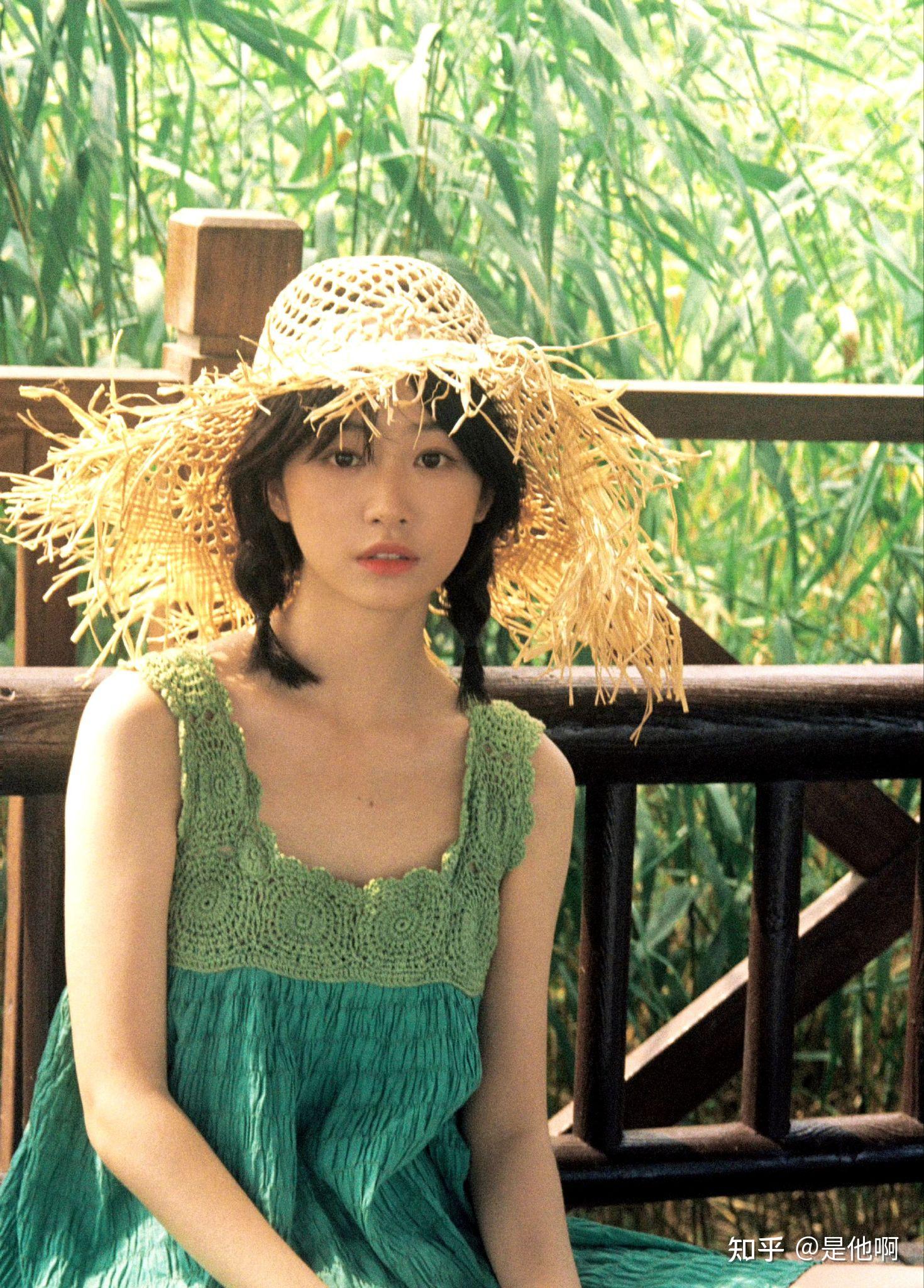 杨肸子绿裙草帽少女感绝绝子 - 知乎