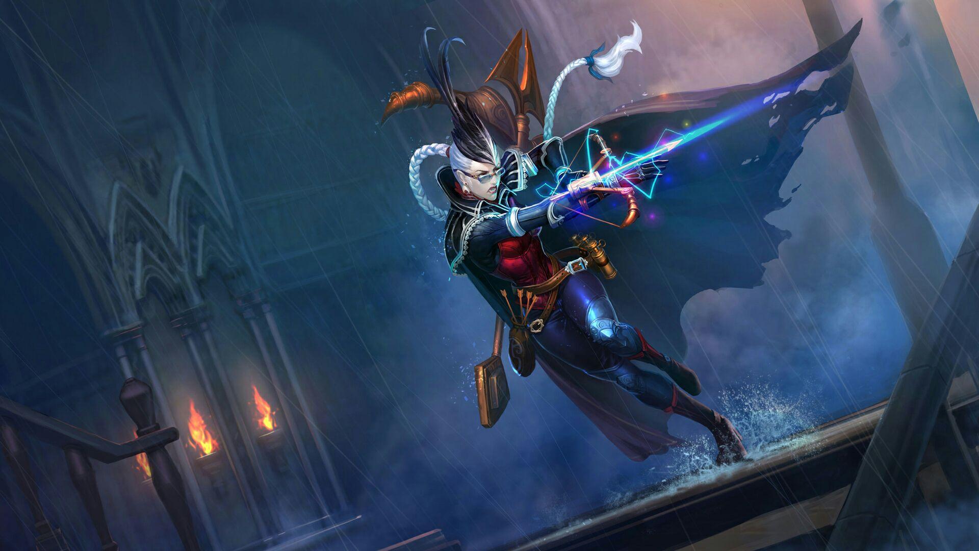 求一张手绘猎魔薇恩老版本的原画