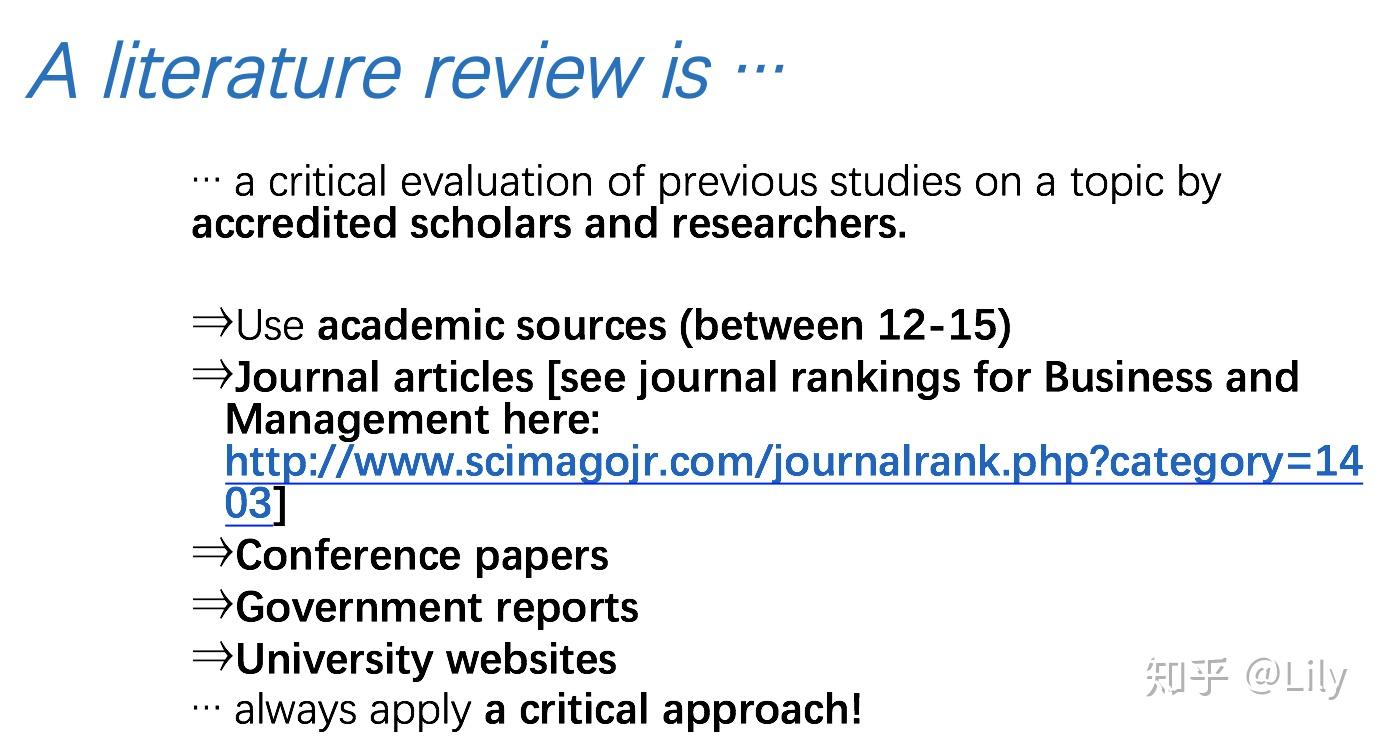 怎么写Literature review（文献综述）？ - 知乎