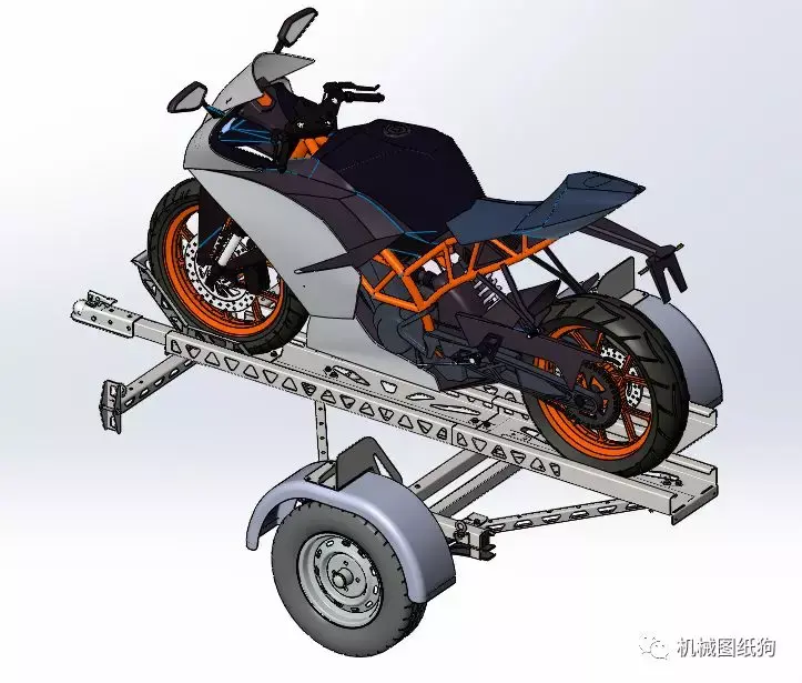 其他车型 Motorcycle Trailer摩托车拖车3d图纸x T Step格式 知乎