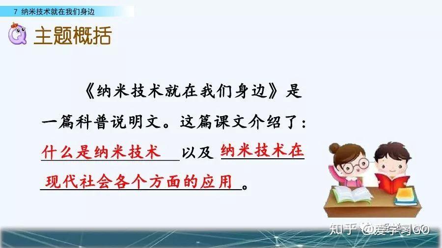 部编版四年级下册第7课纳米技术就在我们身边图文讲解知识点梳理