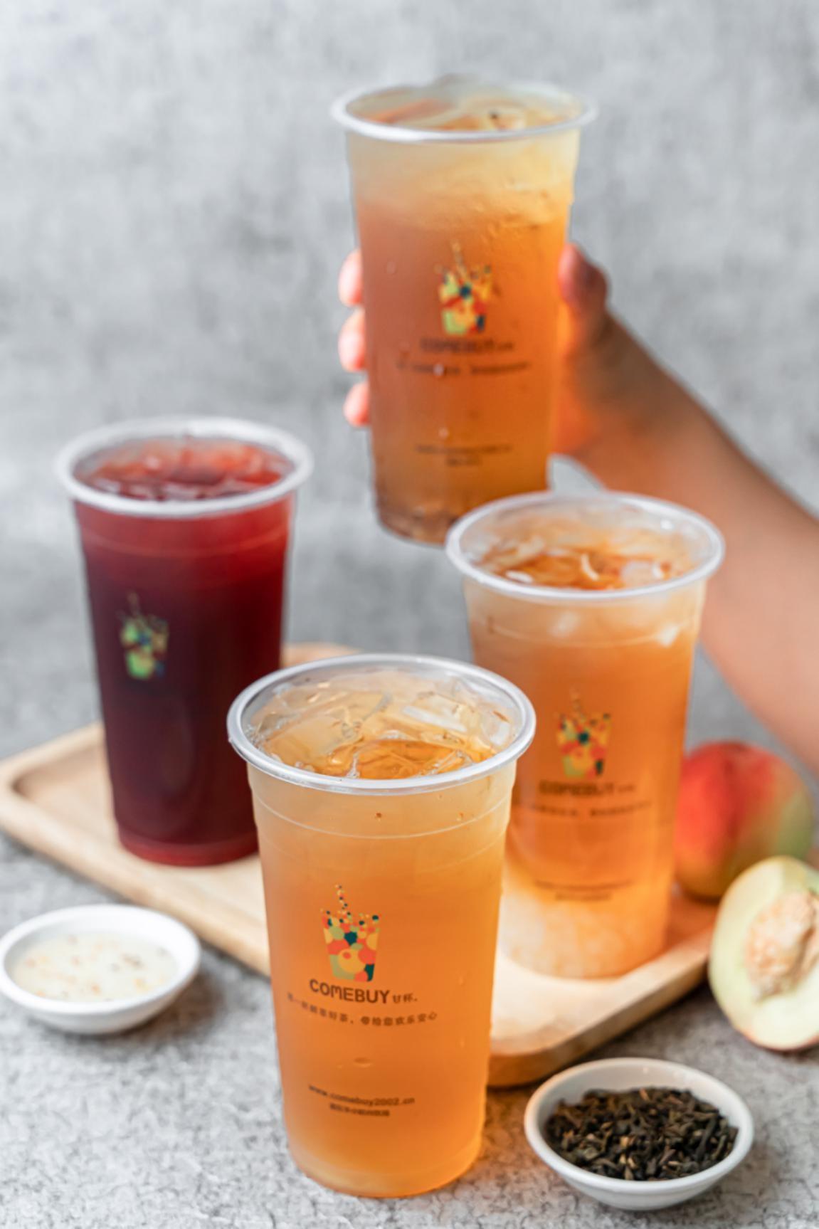 comebuy甘杯主打产品鲜萃茶系列向来深受消费者喜爱