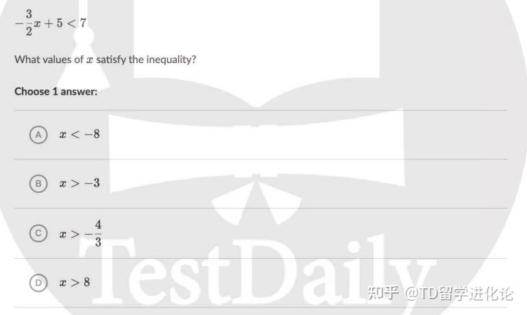 机考SAT数学代数基础知识考点学习及带练：求解线性方程和不等式 - 知乎