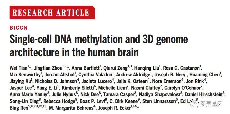 Science | Salk研究所：基于表观组的脑细胞分类和三维基因组结构分析 - 知乎