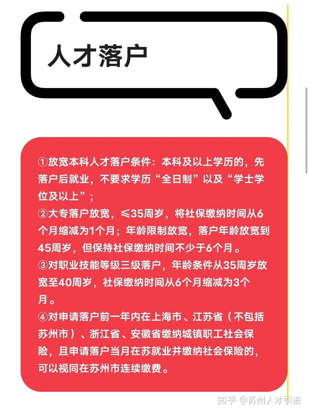 2024年苏州落户最新政策人才引进篇