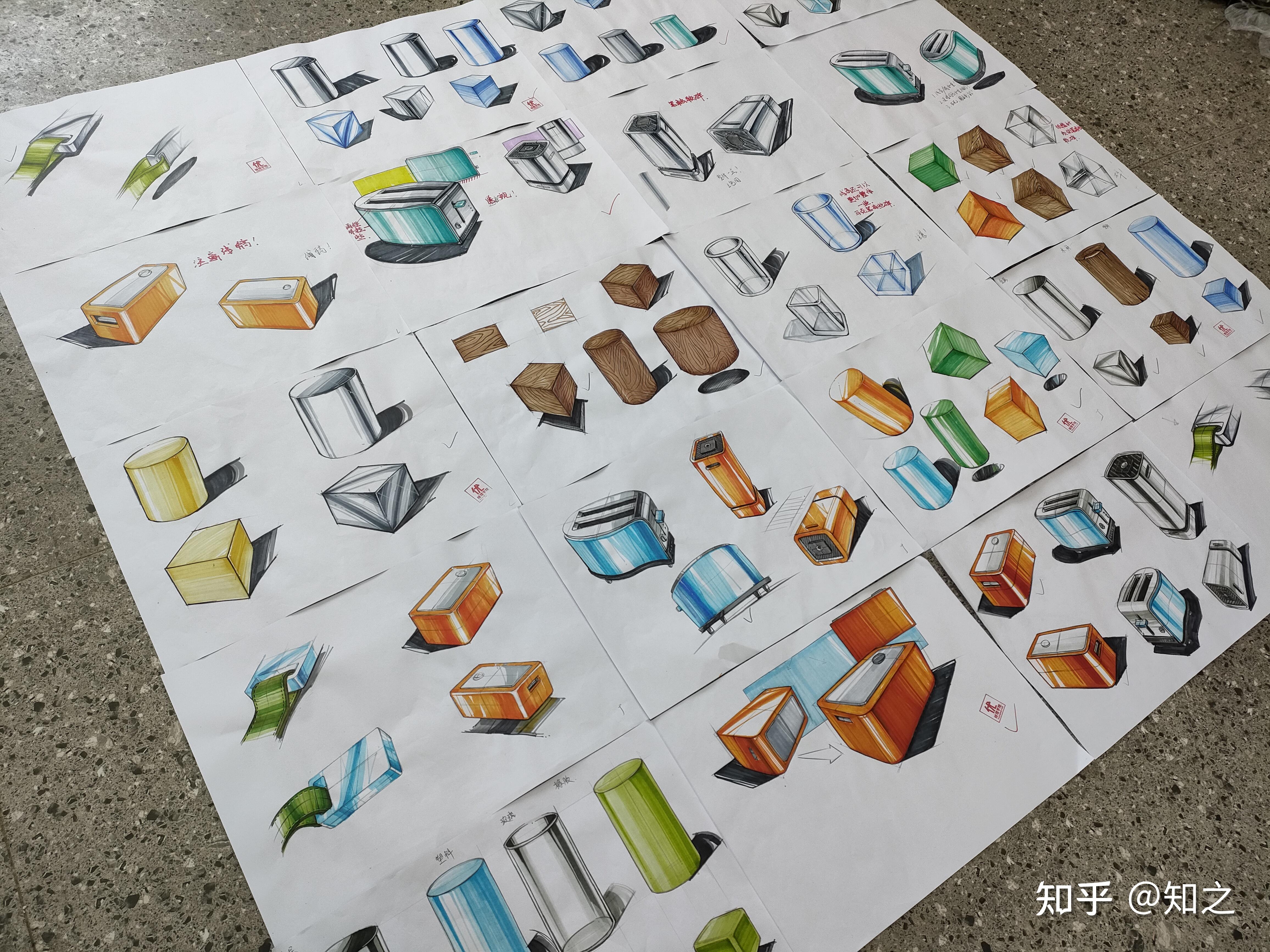 马克笔材质表现篇)的课程作业吧!